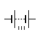 Adjustable multi-battery in three steps symbol