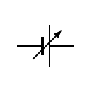 Electric cell with adjustable voltage symbol