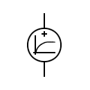 Exponential voltage source symbol