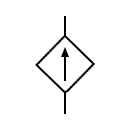 Controlled current generator symbol