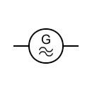 AC Generator of medium frequencies symbol