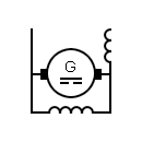 Symbol of the DC generator with short compound excitation