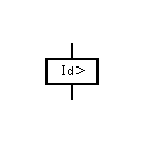 Differential current relay symbol