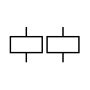 Double coil relay symbol