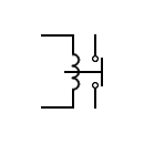 Relay symbol with push button