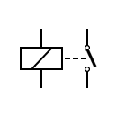 Relay symbols, (Coil and Switch)