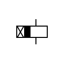 Relay rest with delayed operation symbol
