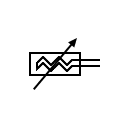 Resistance thermometer, RTD symbol