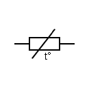 Resistance thermometer, RTD symbol