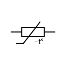 NTC Resistor - Thermistor symbol