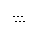 Resistor nonreactive symbol