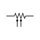 Stepwise variable resistor symbol
