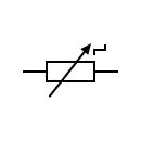 Stepwise variable resistor symbol