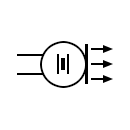 Piezoelectric transducer symbol