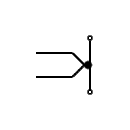 Symbol of the thermocouple with uninsulated heating element