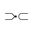 Symbol of the thermocouple with insulated heating element