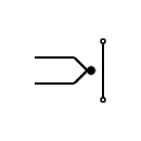 Symbol of the thermocouple with insulated heating element