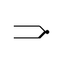 Thermocouple polarized symbol