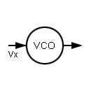 Voltage-controlled oscillator symbol