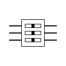 Dual In-line Package, DIP symbol