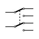 Double Switch, DPDT symbol