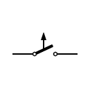 Thermal magnetic switch symbol