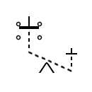 Maintained contact one double circuit symbol