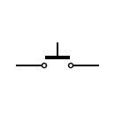 Momentary push-button normally open symbol