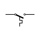 Thermal switch symbol with relay