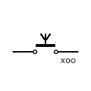 Three position selector switch symbol