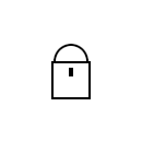 Padlock - closed position symbol