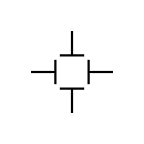 Electrostatic deflection symbol