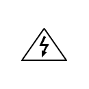 High voltage or risk of electric shock symbol