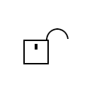 Padlock - open position symbol
