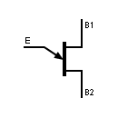 Unijunction transistor UJT-N symbol