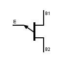 Unijunction transistor UJT-P symbol