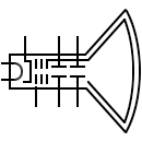 Cathode Ray tube, CRT symbol