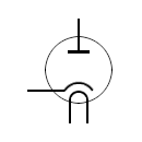 Vacuum tube, diode symbol