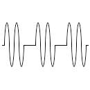 Oscillating pulse symbol