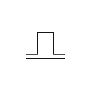 Negative rectangular pulse symbol