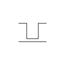 Negative rectangular pulse symbol